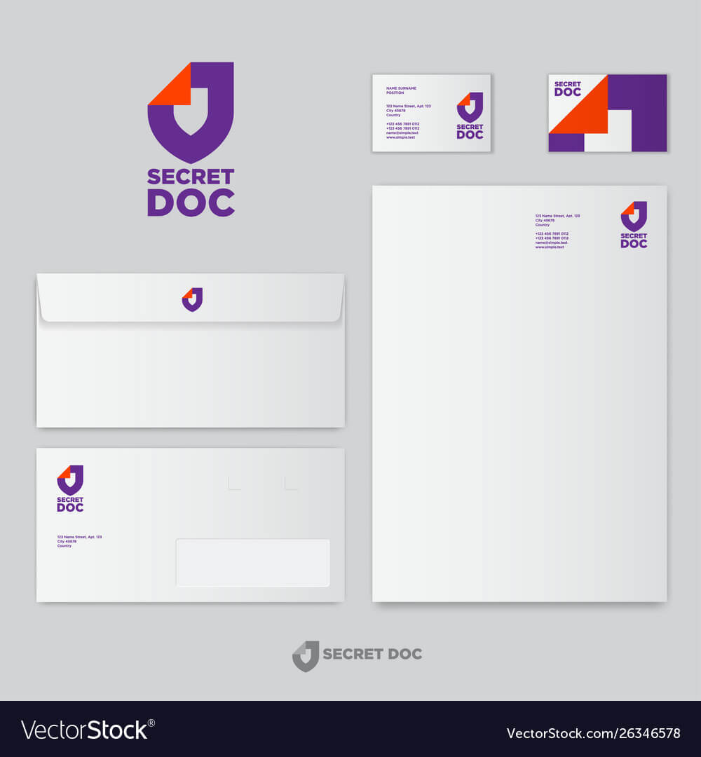 Logo Secret Doc Letterhead Envelopes Business Card With Regard To Business Card Letterhead Envelope Template