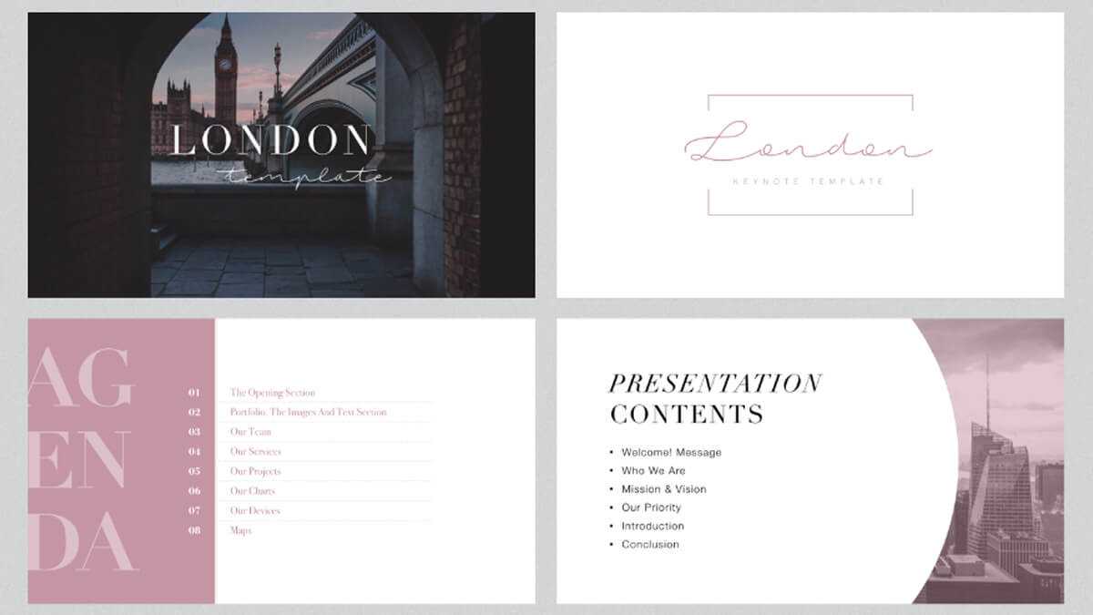 London Minimal Free Powerpoint Template In Fancy Powerpoint Templates