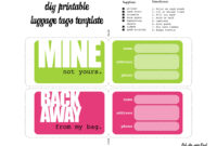 Luggage Tags Template | Luggage Tag Template, Label with regard to Luggage Tag Template Word