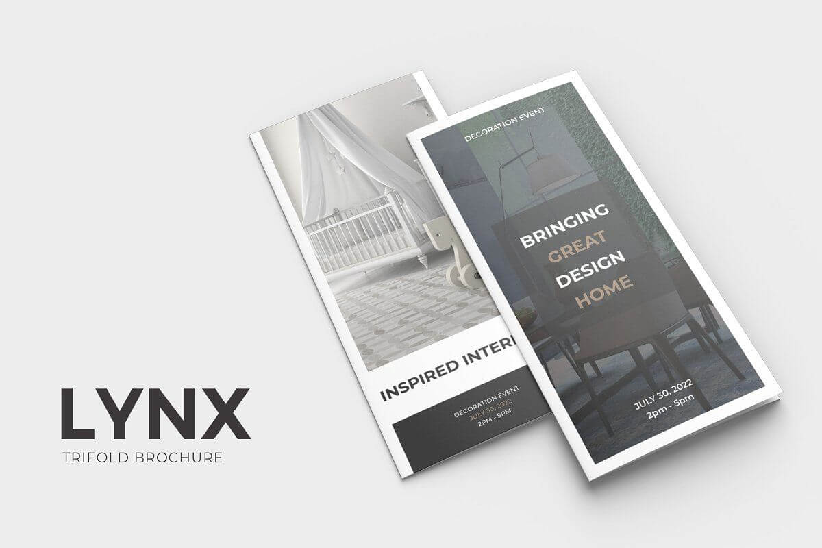Lynx Trifold Brochure | Slidestation | Brochure Template For Z Fold Brochure Template Indesign