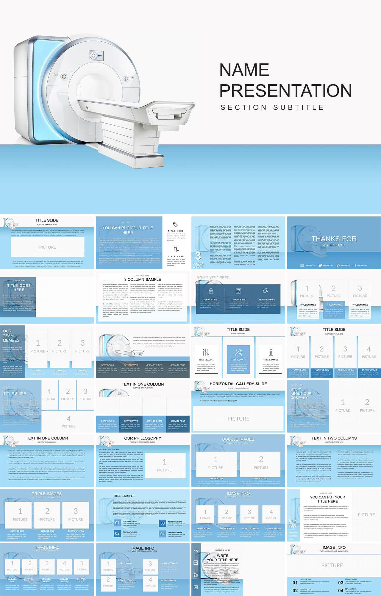 Magnetic Resonance Imaging Powerpoint Template | Powerpoint Pertaining To Radiology Powerpoint Template