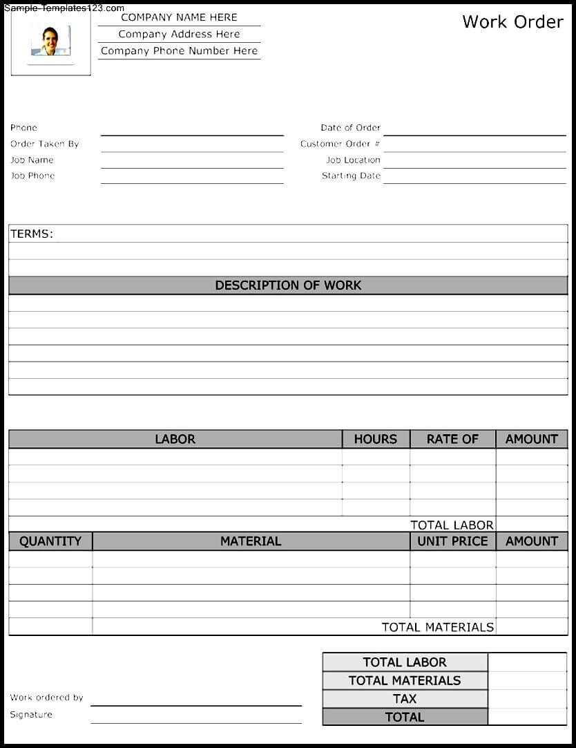 Maintenance Repair Job Card Template - Microsoft Excel In Job Card Template Mechanic