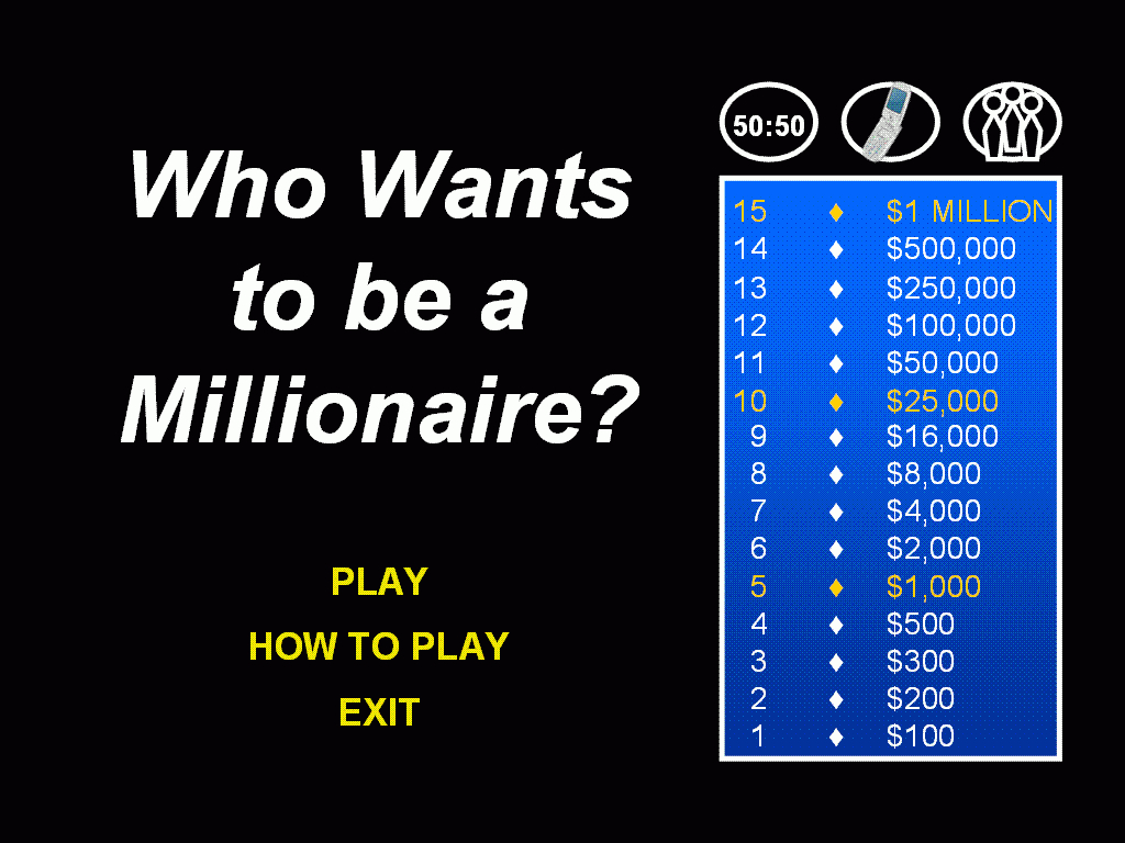 Make A Who Wants To Be A Millionaire Game Using Powerpoint Inside Who Wants To Be A Millionaire Powerpoint Template