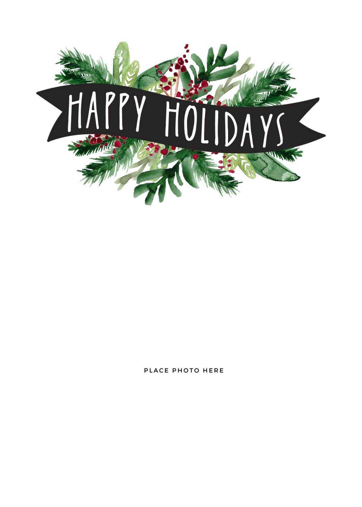 Holiday Card Template Free