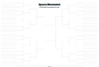 March Madness 2019 Printable Blank Bracket For Ncaa intended for Blank March Madness Bracket Template