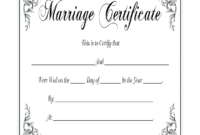 Marriage Certificate - Fill Online, Printable, Fillable regarding Blank Marriage Certificate Template