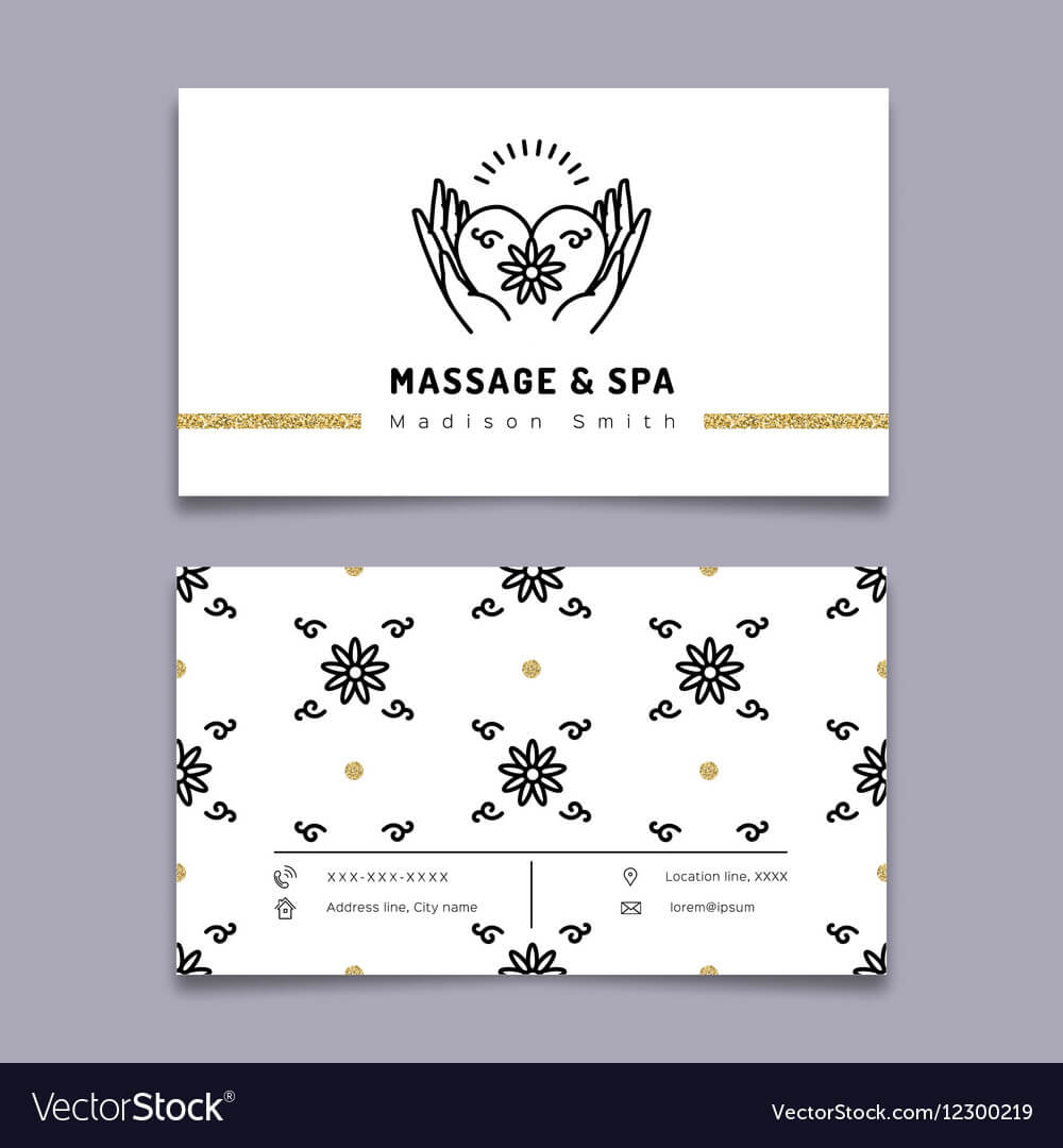 Massage And Spa Therapy Business Card Template In Massage Therapy Business Card Templates