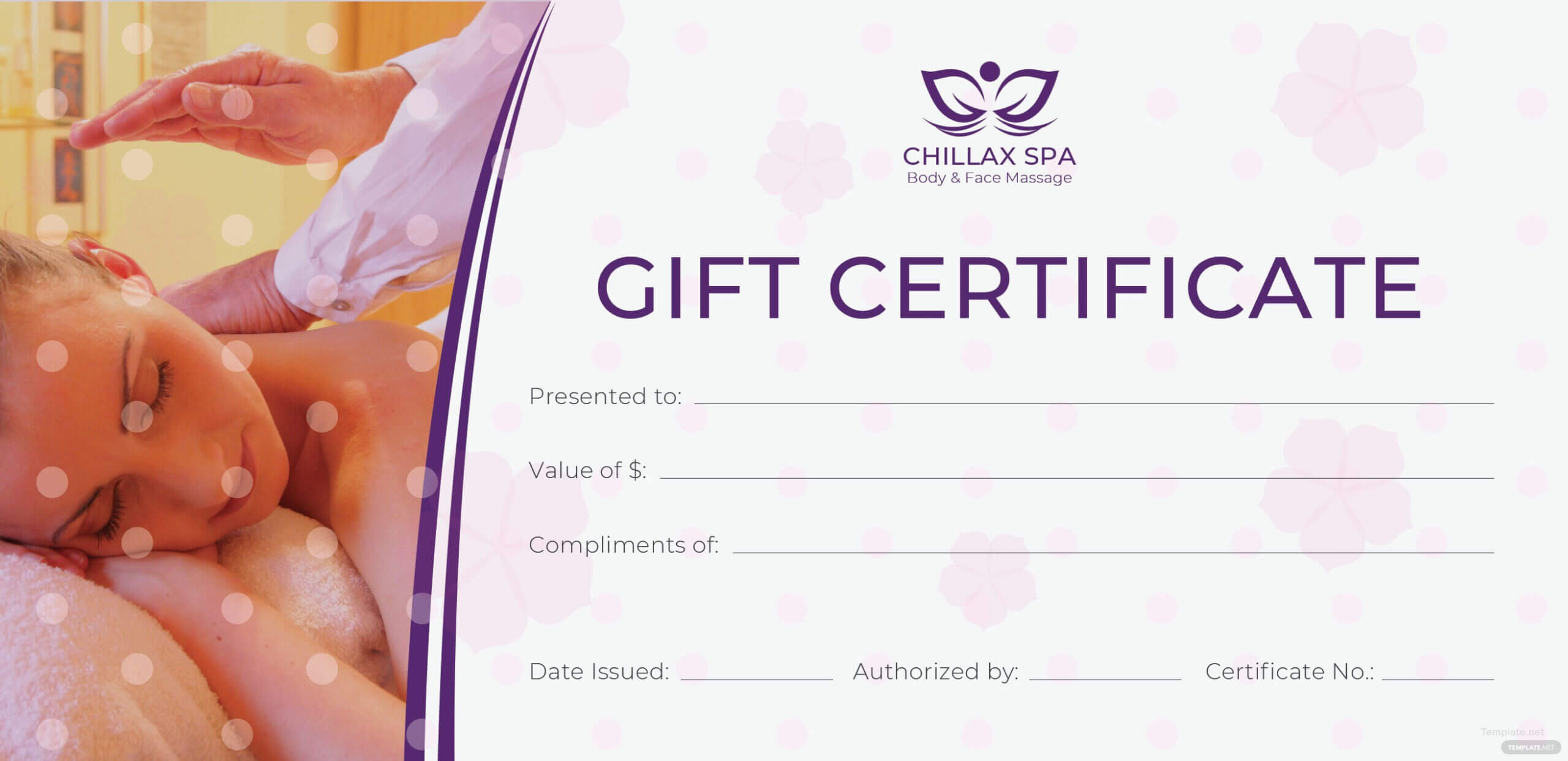 Massage Gift Certificate Template Free Printable Massage With Massage Gift Certificate Template Free Printable