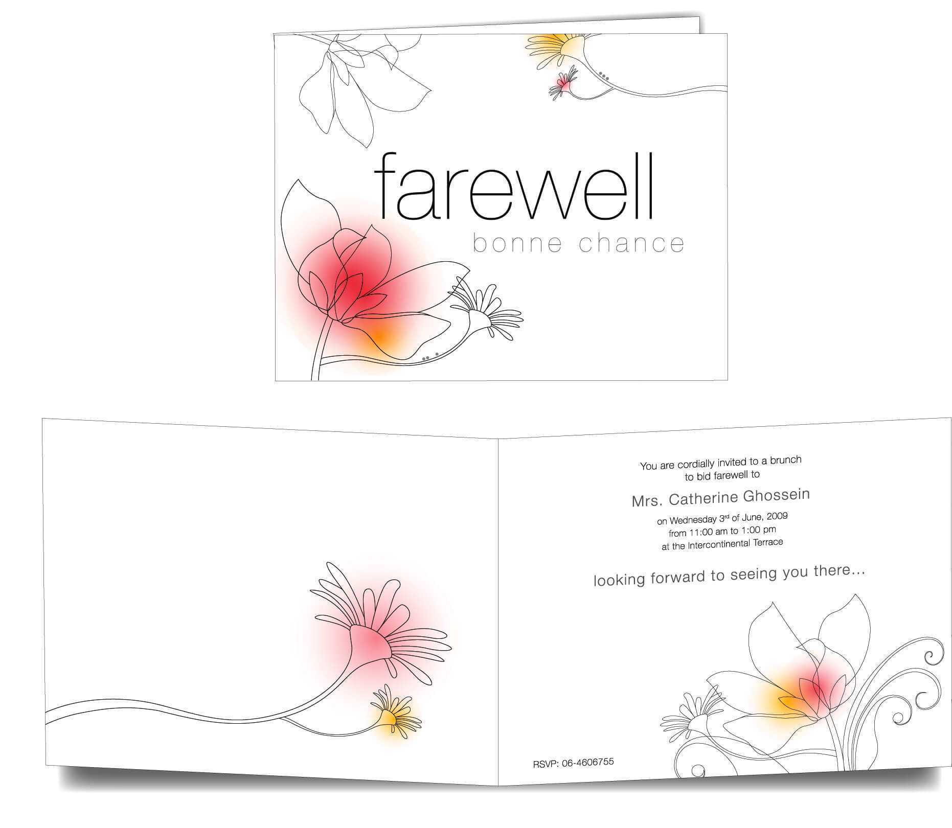 Media Farewell – Mrs. Ghossein | Within Farewell Card Template Word