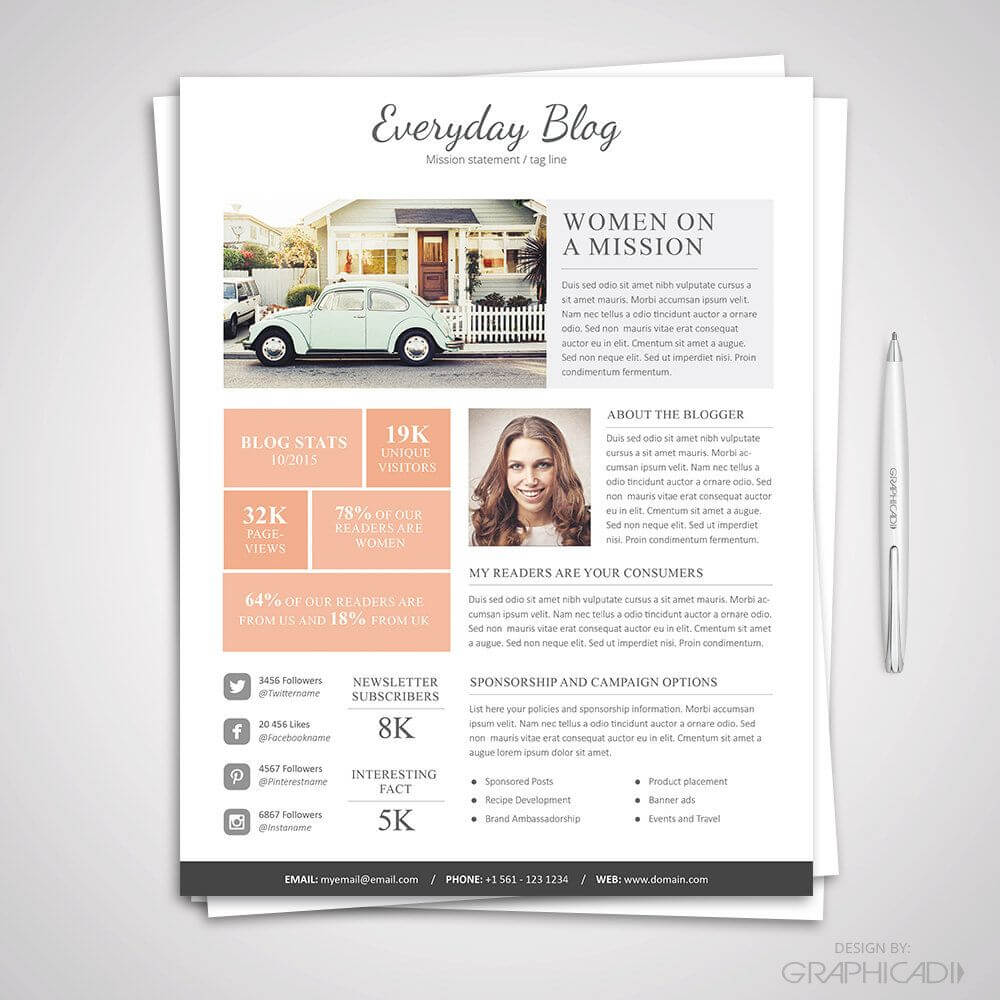 Media Kit Template 08 – 2 Page Media Kit Template – Ad Rate Regarding Advertising Rate Card Template