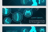 Medical Banner Template Set With Human Skeleton Bones. throughout Medical Banner Template