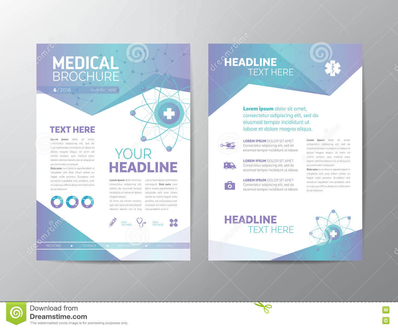 Medical Brochure – Leaflet Stock Vector. Illustration Of In Healthcare Brochure Templates Free Download