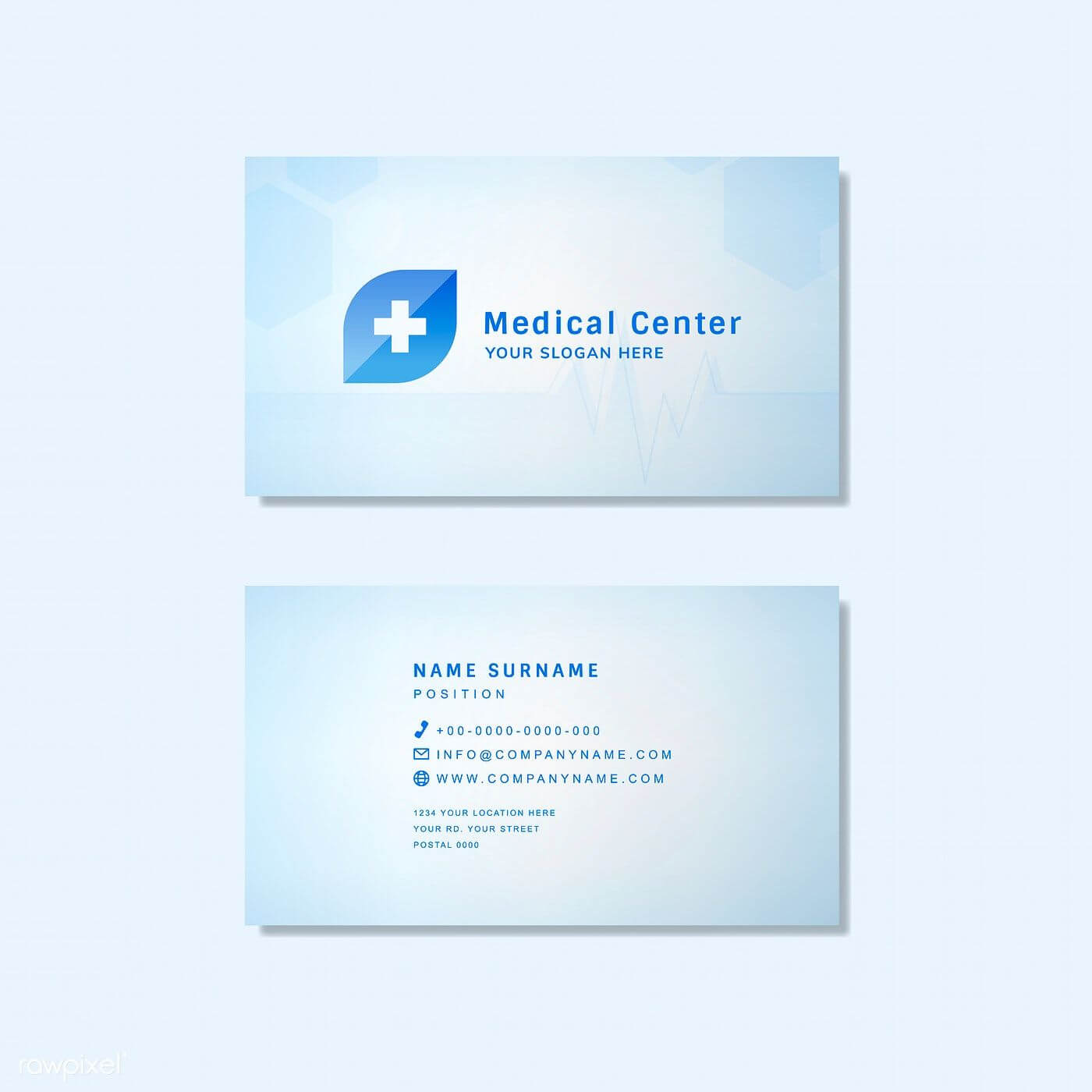 Medical Professional Business Card Design Mockup | Free Intended For Medical Business Cards Templates Free