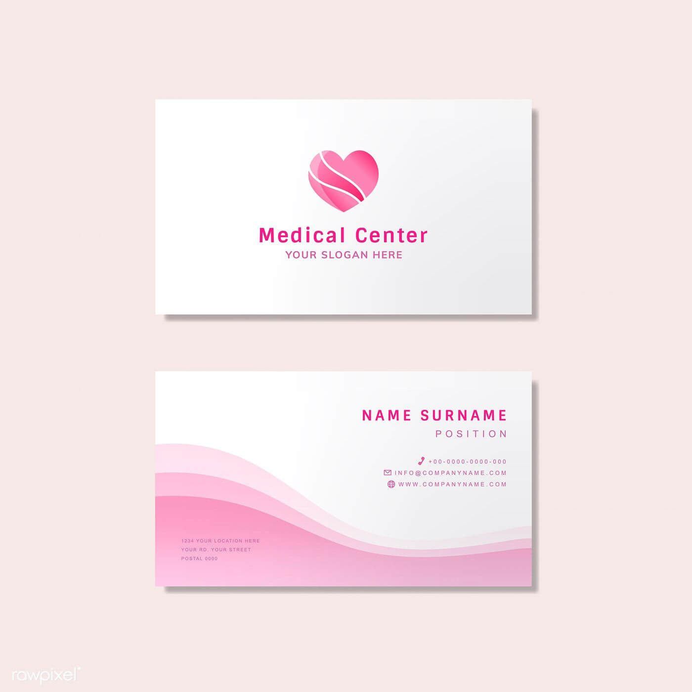Medical Professional Business Card Design Mockup | Free With Medical Business Cards Templates Free