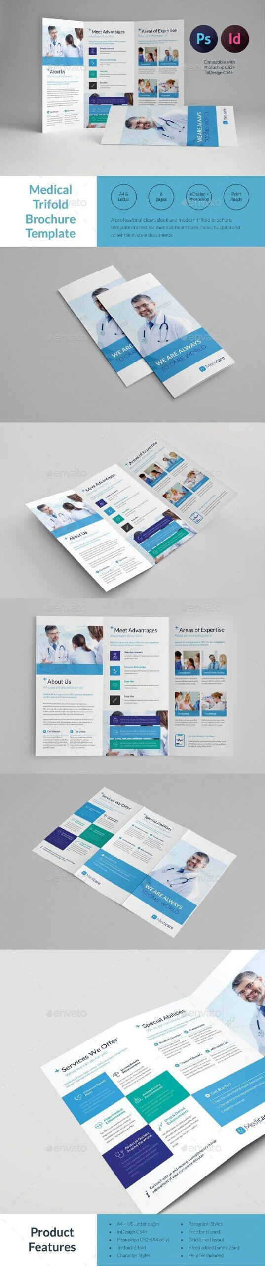 Medical Trifold Brochure Template – Informational Brochures Inside Medical Office Brochure Templates