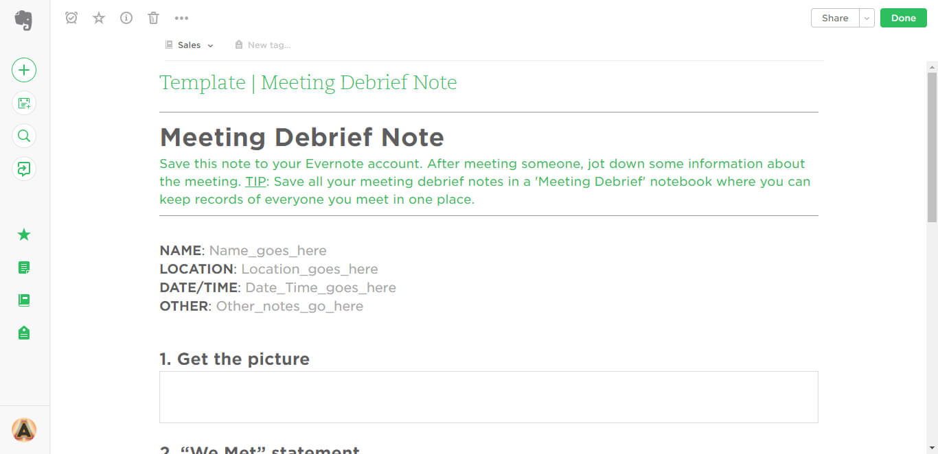 Meeting Debrief Evernote Templates | Evernote Template Regarding Debriefing Report Template