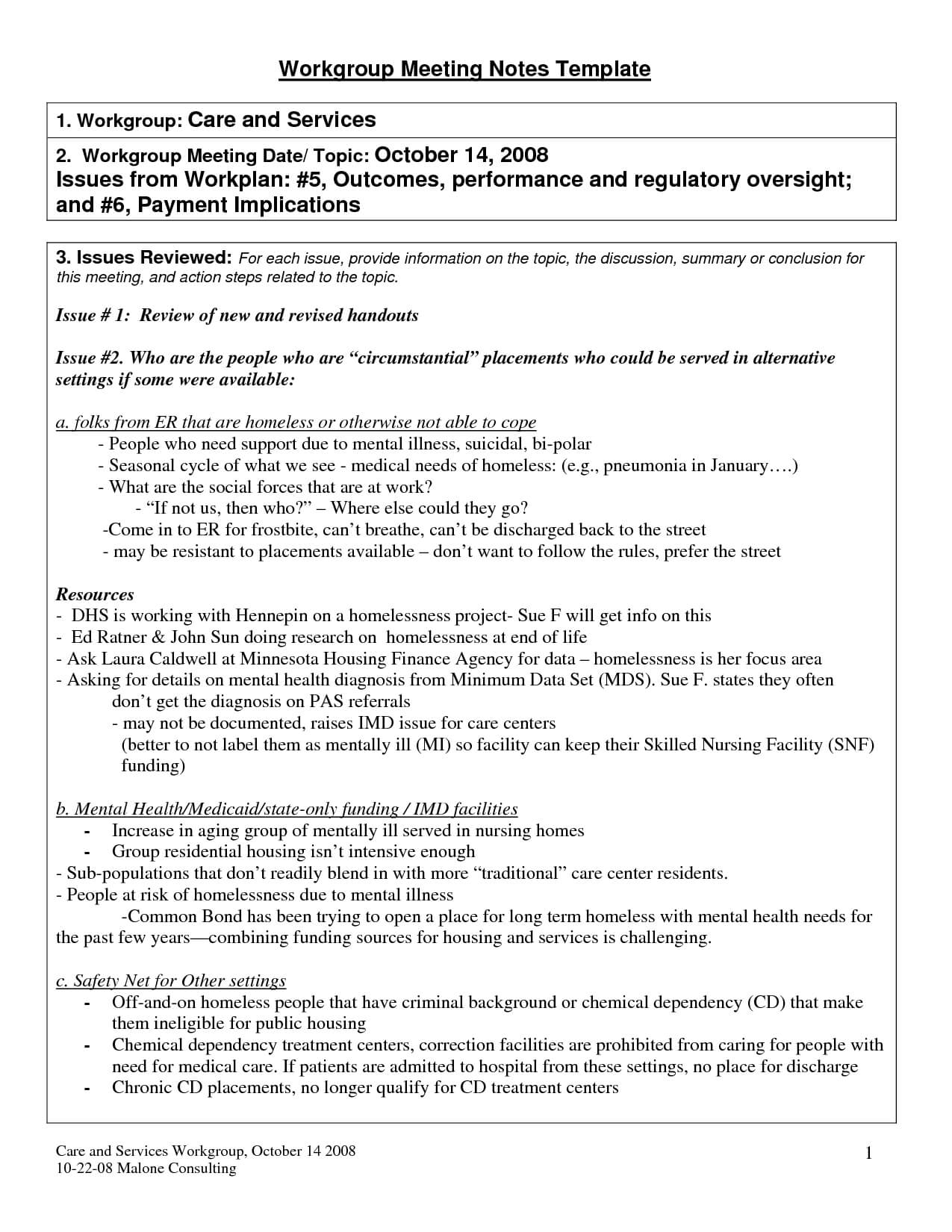 Meeting Summary Examples – Pdf | Examples Within Conference Summary Report Template