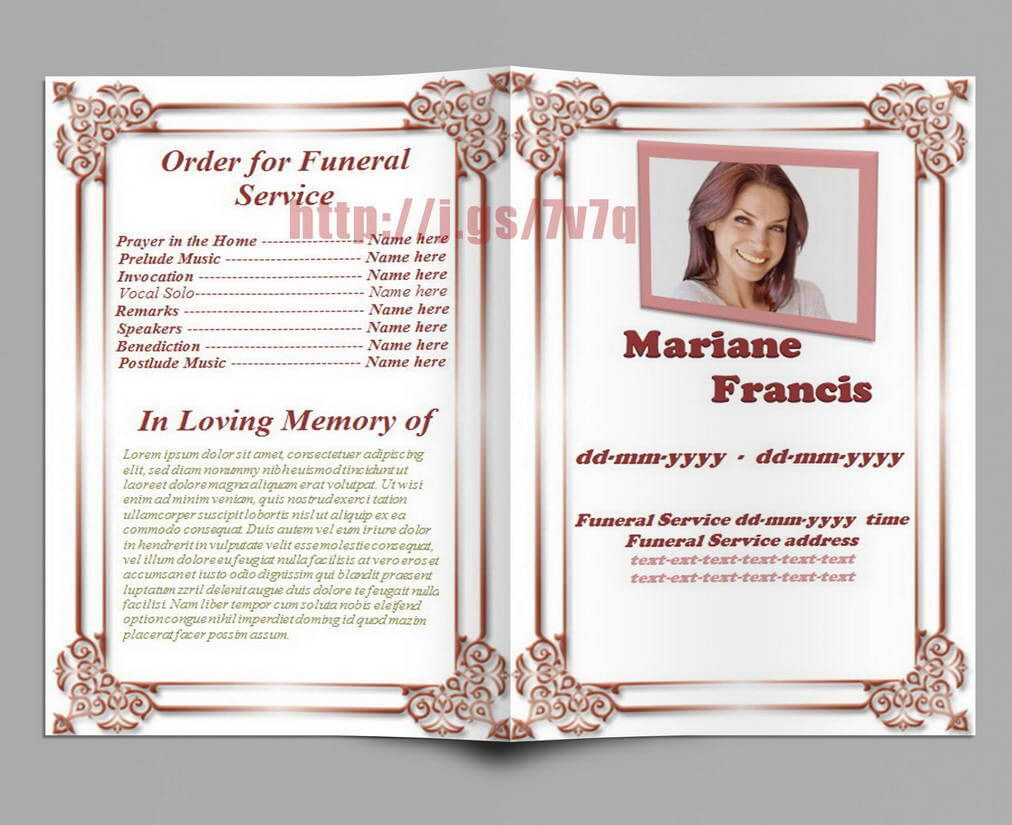 Memorial Service Program Template Download … | Funeral Pertaining To Memorial Brochure Template