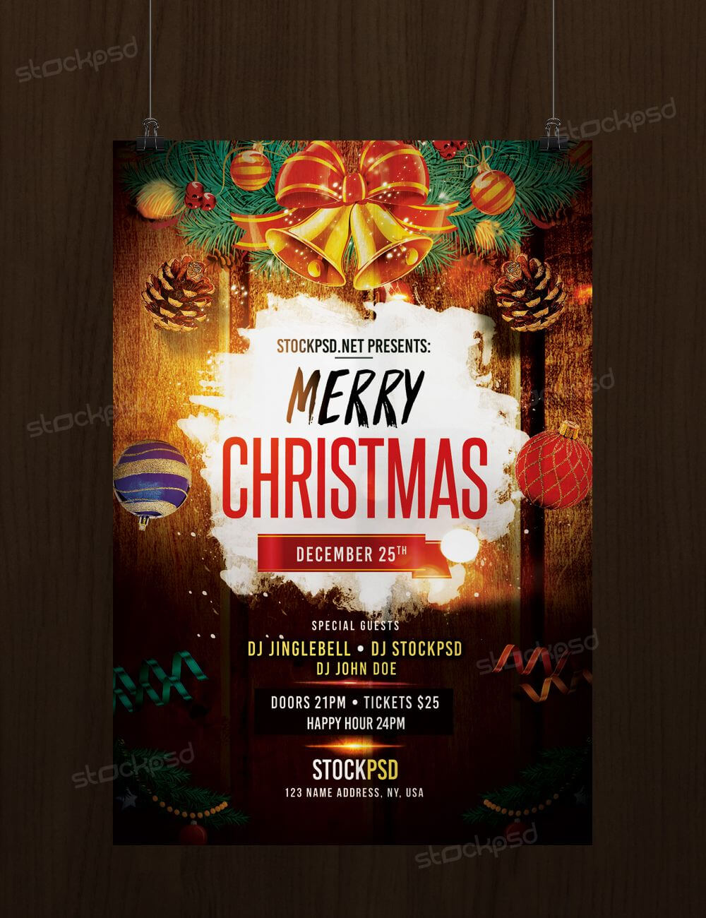 Merry Christmas – Free Psd Flyer Template | Free Psd Flyer With Regard To Christmas Brochure Templates Free