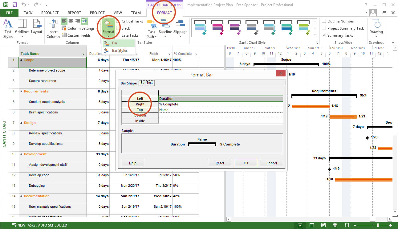 Microsoft Project Gantt Chart Tutorial + Template + Export Within Ms Project 2013 Report Templates