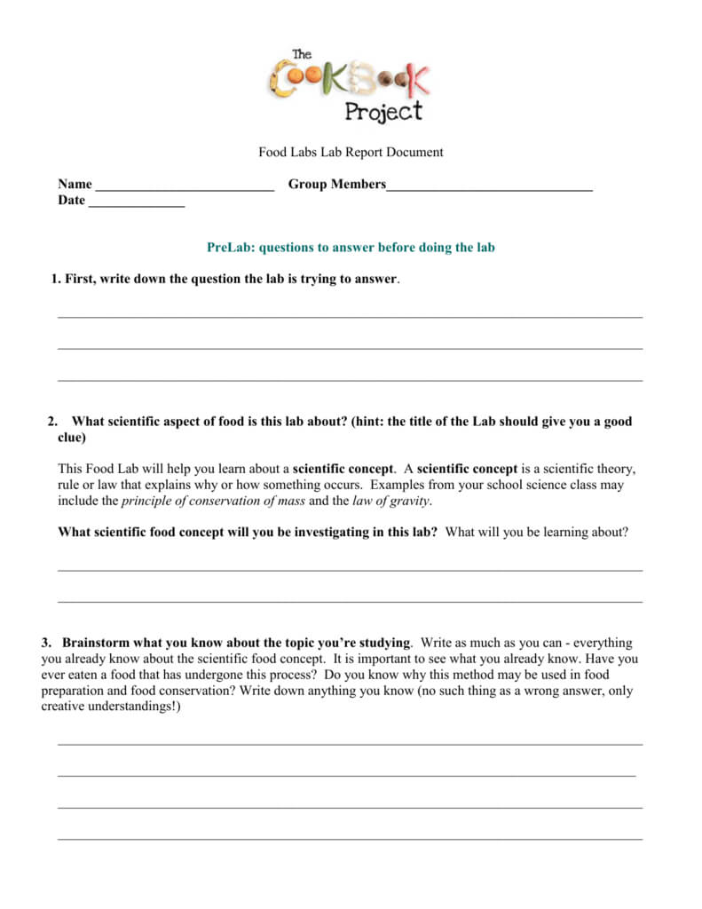 Middle School Lab Report Regarding Lab Report Template Middle School
