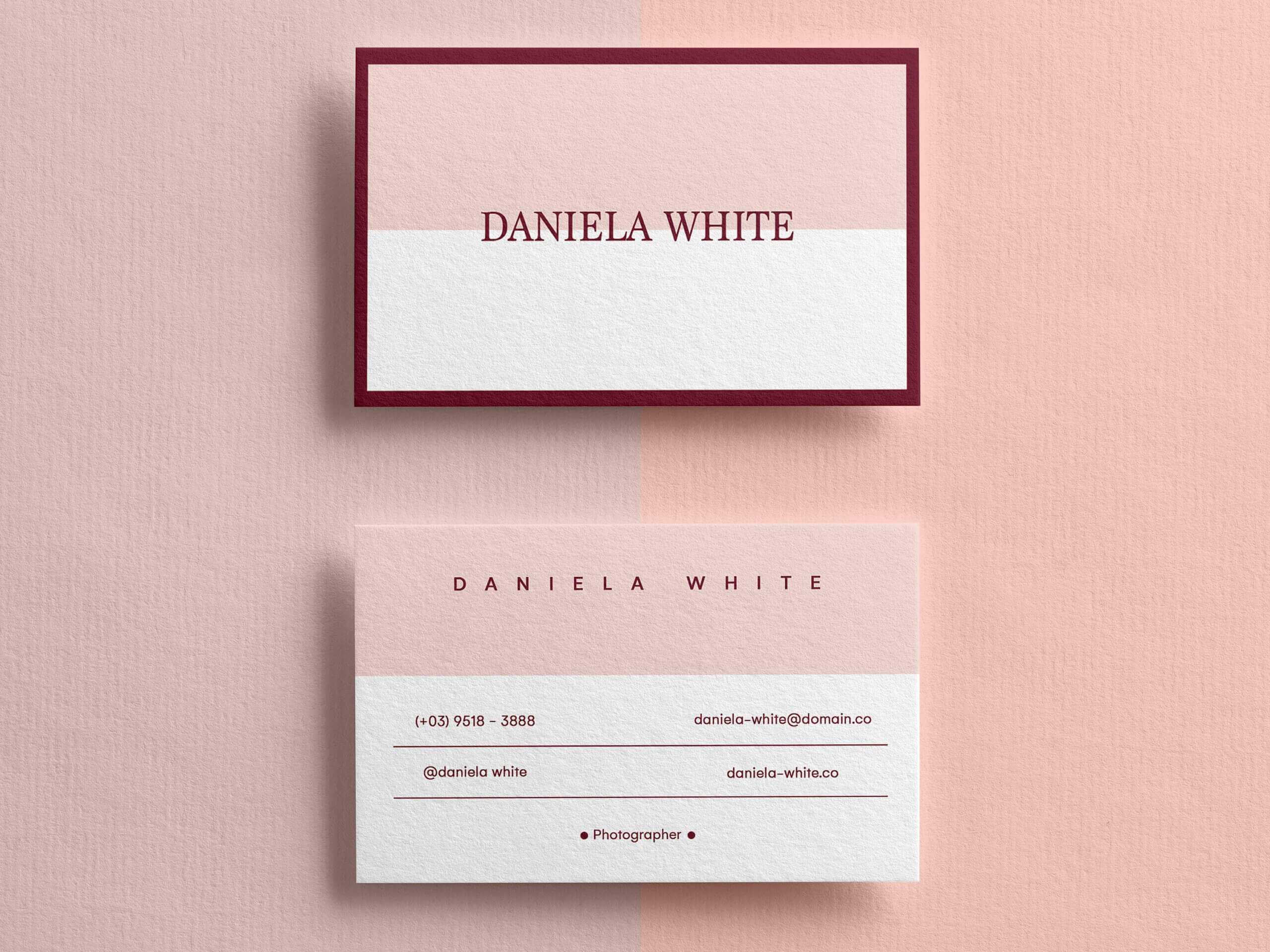 Minimalist Business Card, Modern Business Cards, Business For Template For Calling Card