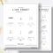 Minimalist Line Sheet Template, Wholesale Catalog, 4 Layouts Inside Product Line Card Template Word