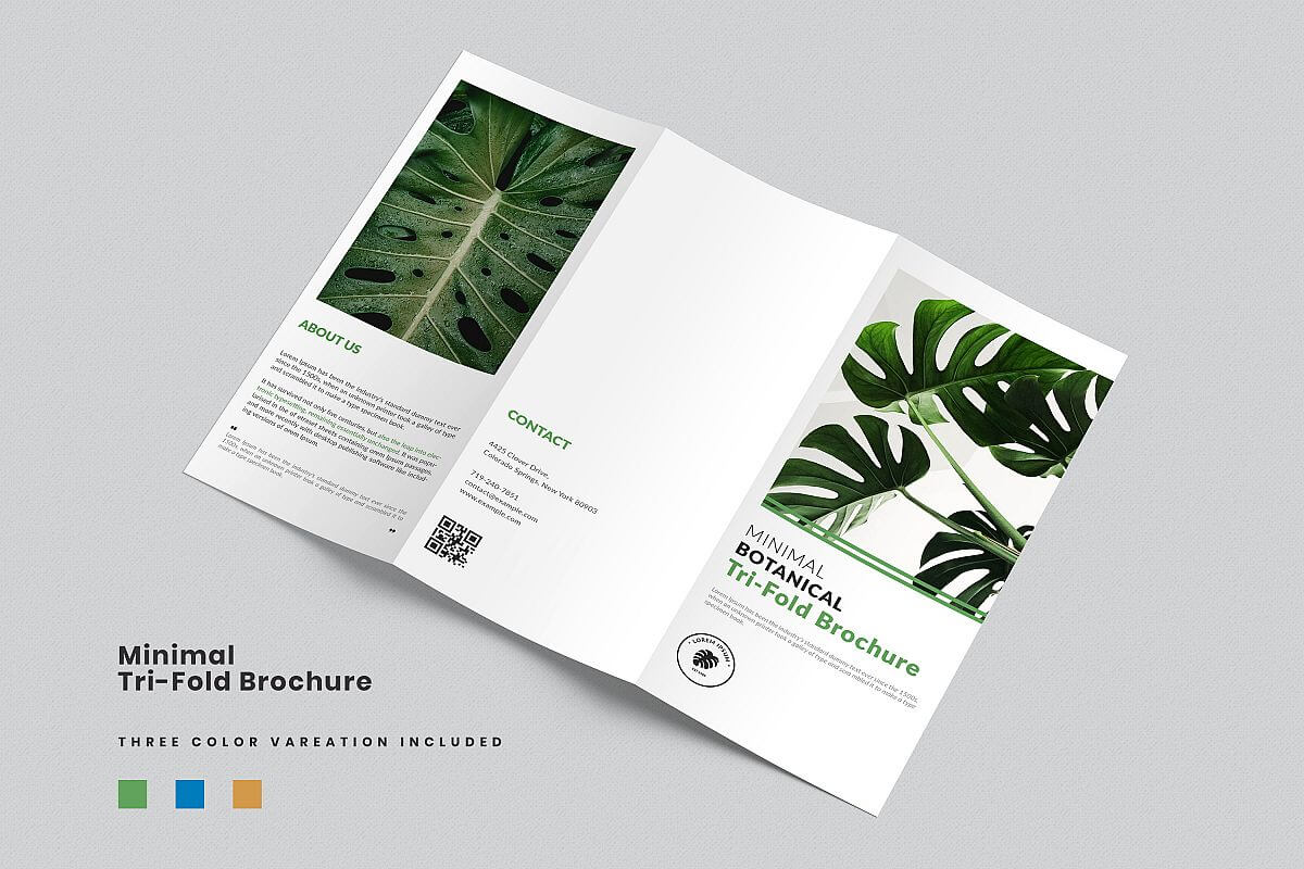 Minimalist Tri Fold Brochure Template Intended For Adobe Tri Fold Brochure Template