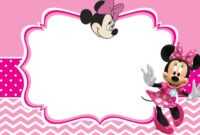 Minnie Mouse Invitation Card Design | Mickey Mouse throughout Minnie Mouse Card Templates