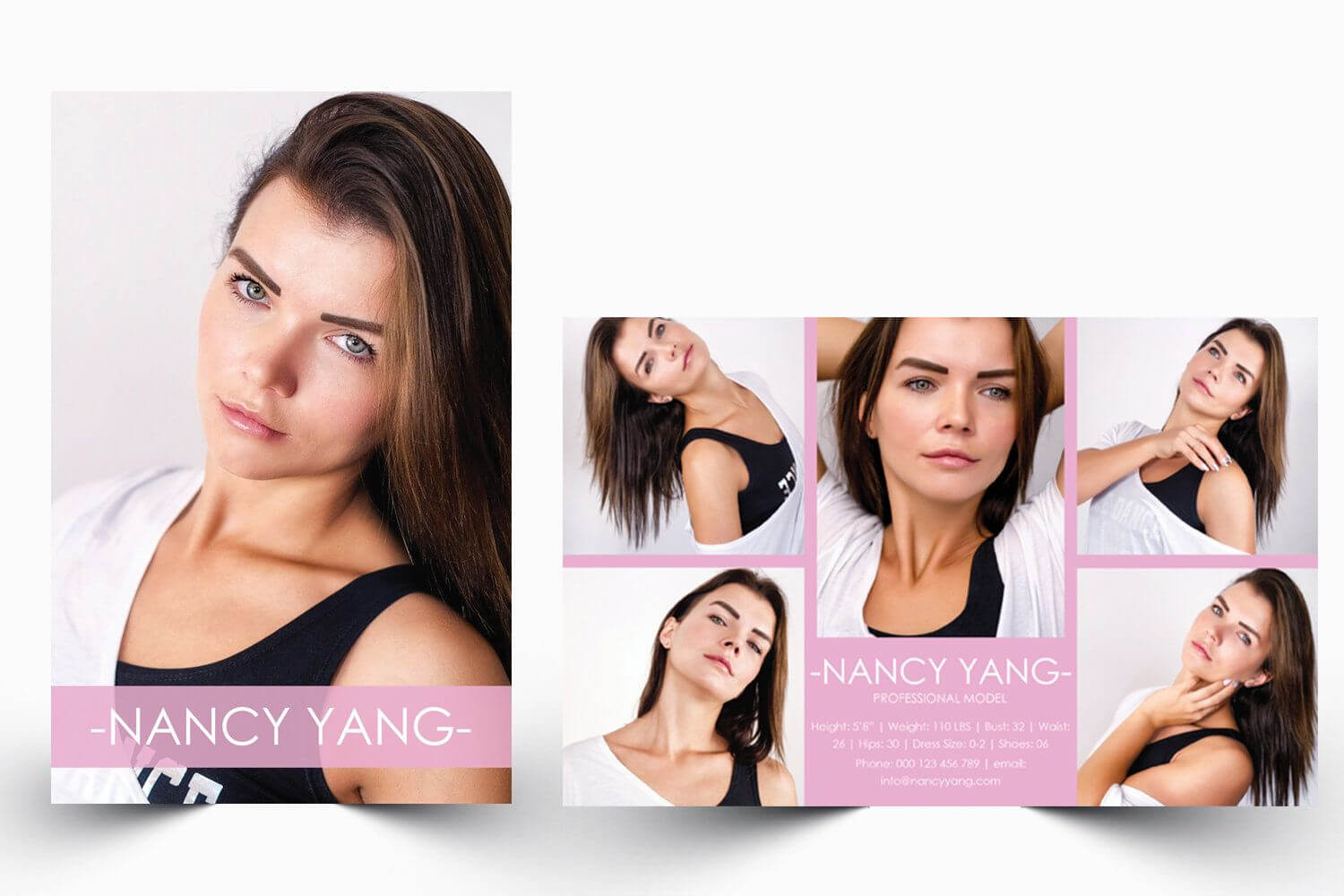 Modeling Comp Card | Model Agency Zed Card | Photoshop & Ms Intended For Zed Card Template