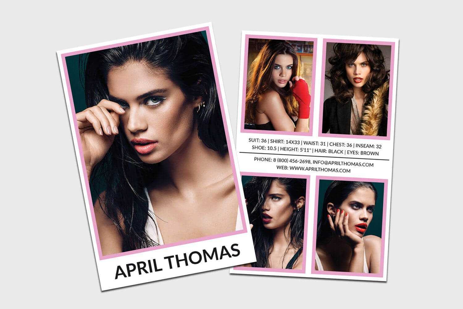 Modeling Comp Card | Model Agency Zed Card | Photoshop & Ms Pertaining To Zed Card Template