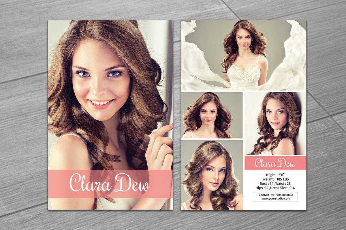 Modeling Comp Card Template, Ms Word & Photoshop Template Intended For Comp Card Template Psd