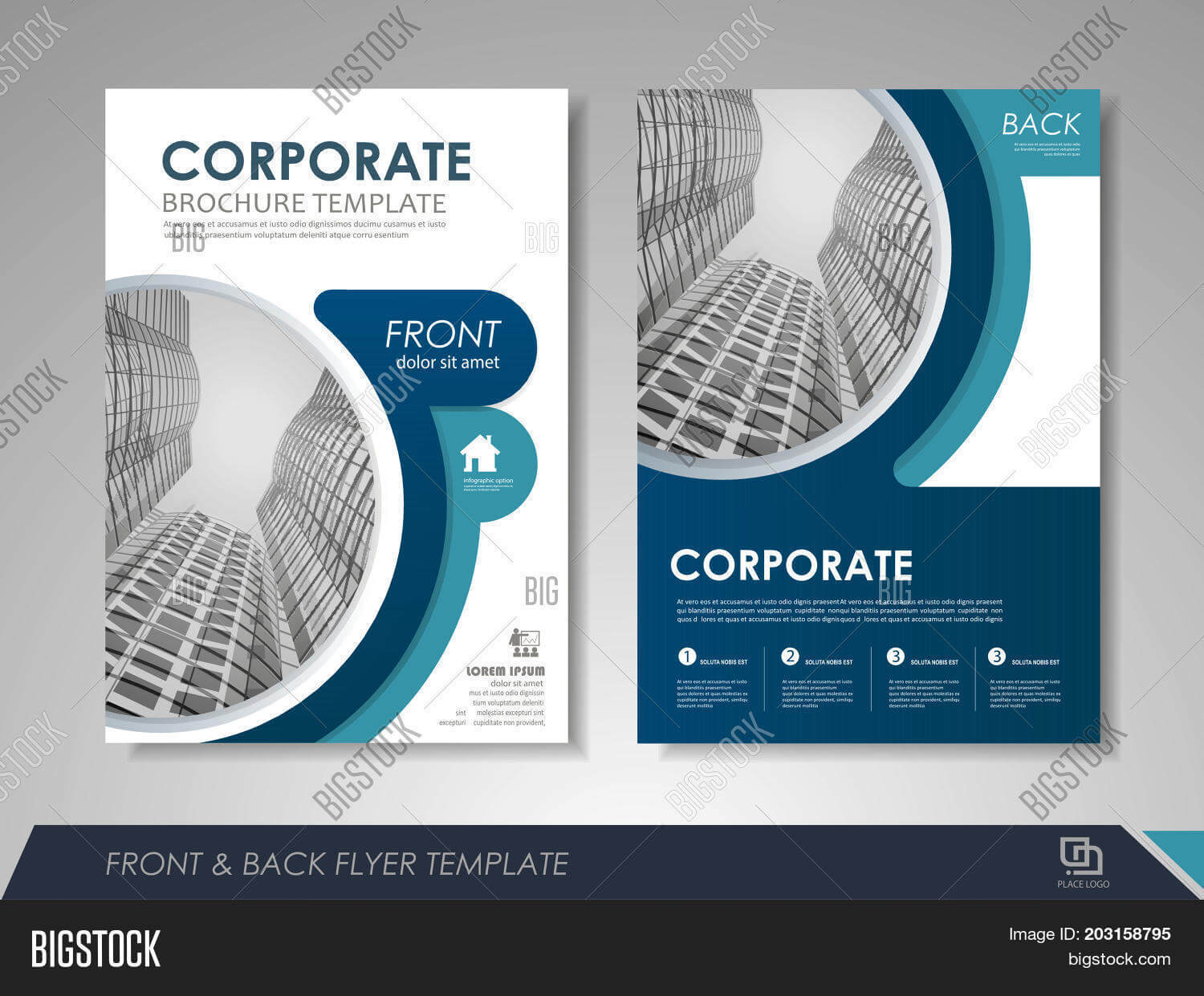 Modern Blue Brochure Vector & Photo (Free Trial) | Bigstock Pertaining To Technical Brochure Template
