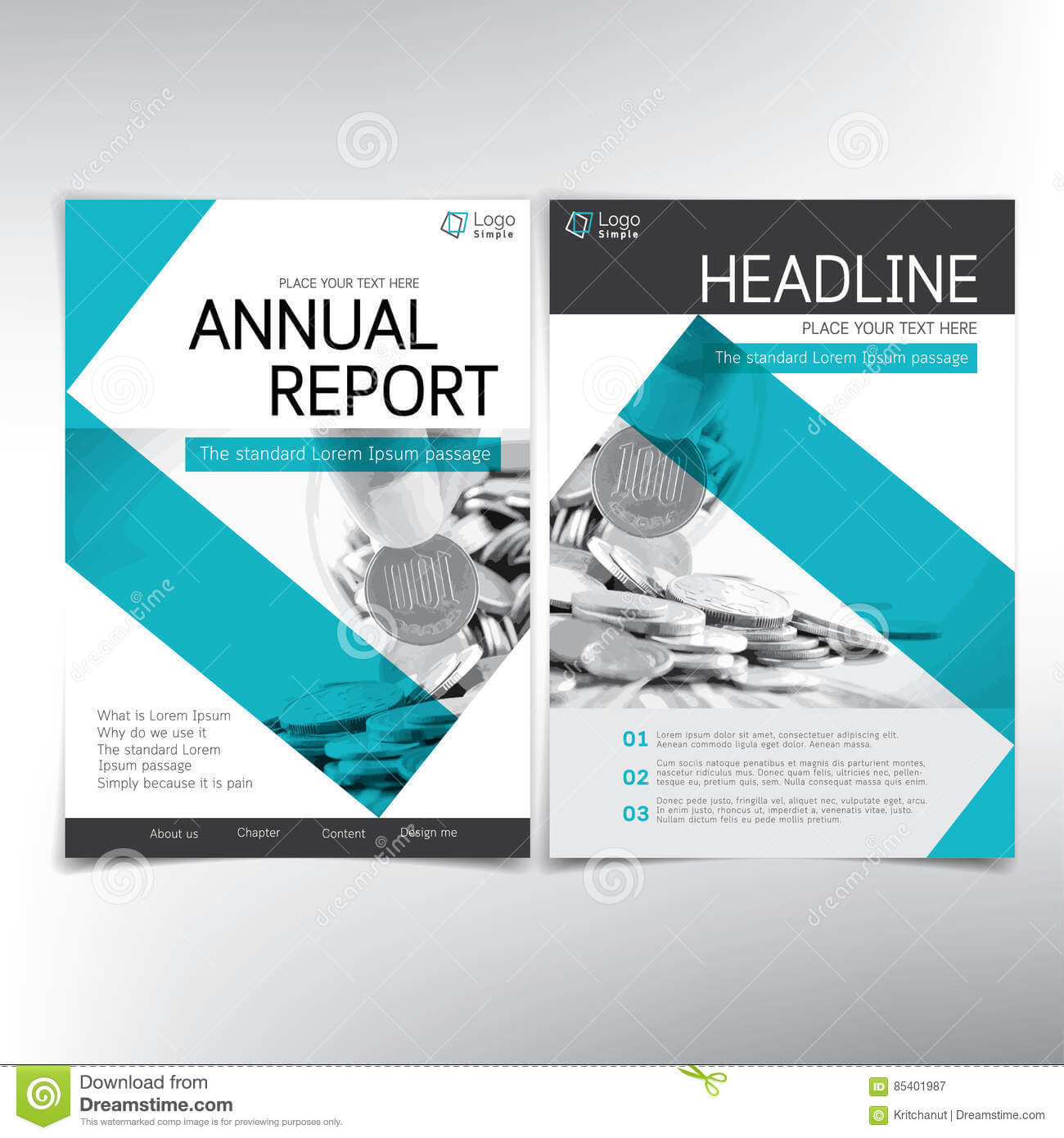 Modern Business And Financial Cover Page, Vector Template Pertaining To Cover Page For Annual Report Template