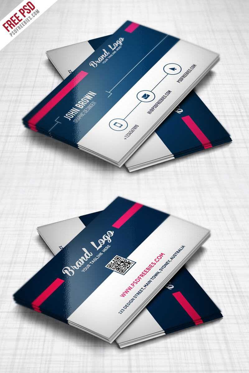 Modern Business Card Design Template Free Psd | Modern In Visiting Card Psd Template Free Download