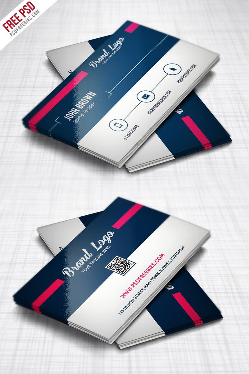 Modern Business Card Design Template Free Psd | Modern With Regard To Professional Business Card Templates Free Download