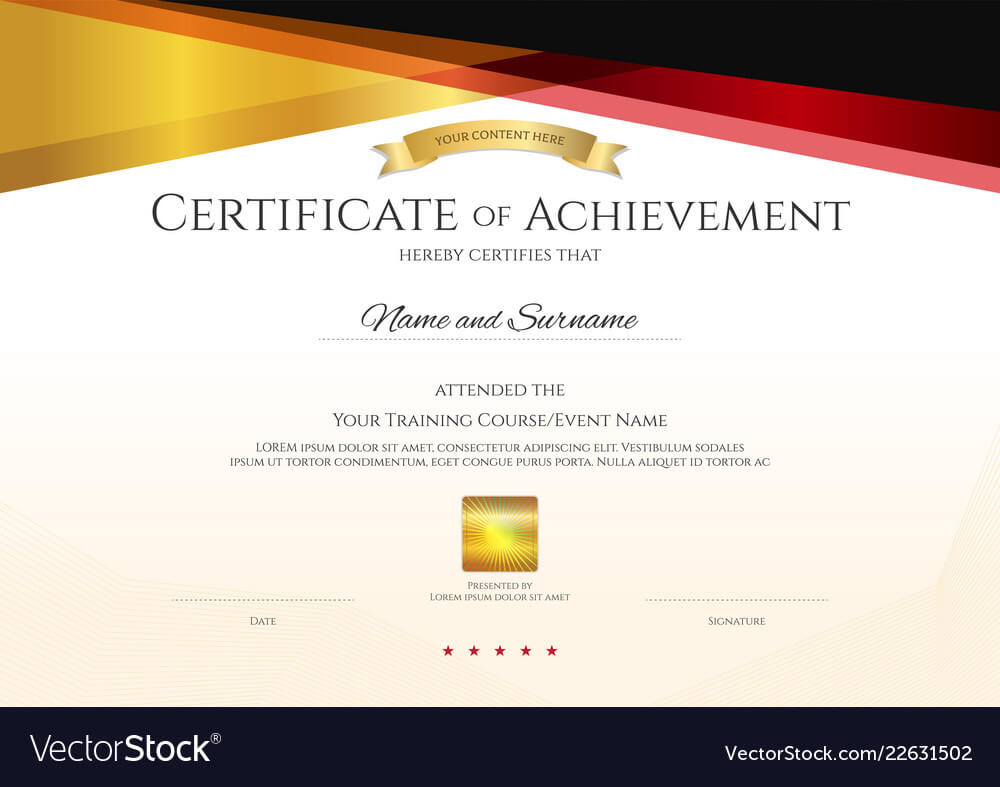 Modern Certificate Template With Elegant Border Within High Resolution Certificate Template