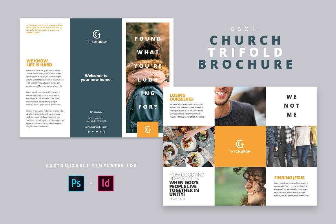 Modern Church Trifold Brochure - Brochures | Modern Church Regarding Welcome Brochure Template