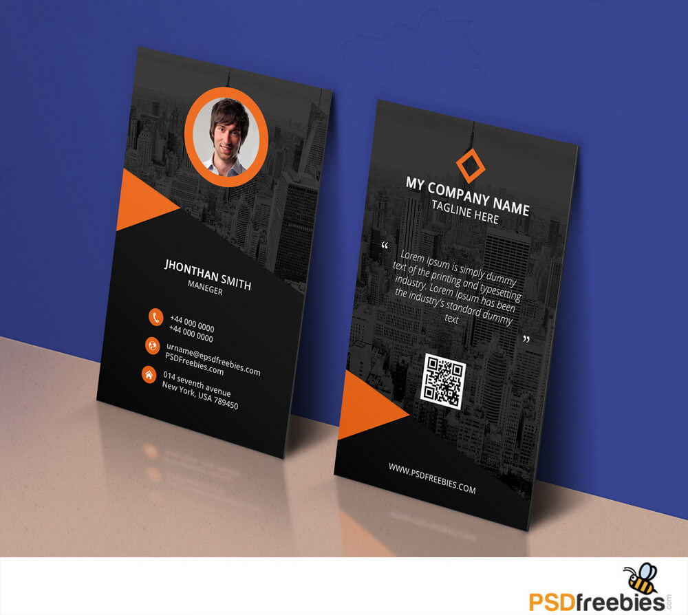 Modern Corporate Business Card Template Psd – Download Psd In Psd Visiting Card Templates