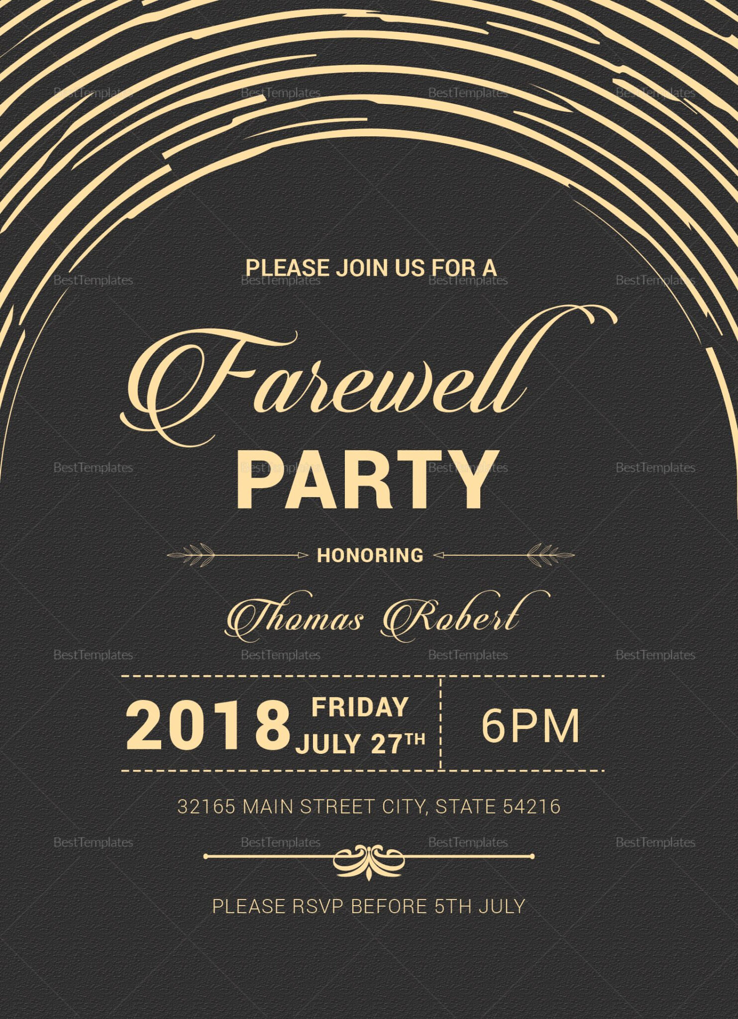 Modern Farewell Party Invitation Template | Farewell Party In Farewell