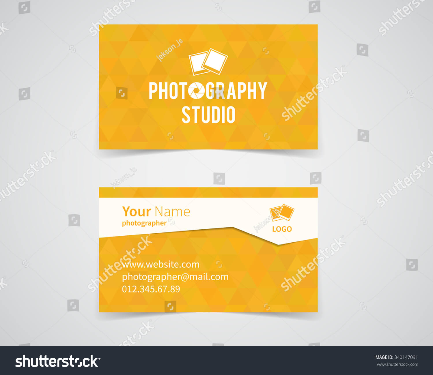 Modern Light Business Card Template Photography Stock Vector With Regard To Photographer Id Card Template