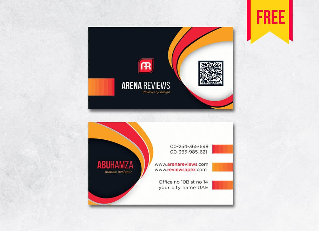 Modern Professional Business Card – Free Download | Arenareviews Within Professional Business Card Templates Free Download