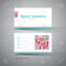 Modern Simple Light Business Card Template With Big Qr Code Intended For Qr Code Business Card Template