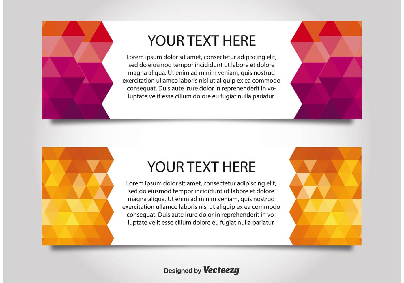 Modern Style Web Banner Templates – Download Free Vectors Intended For Website Banner Templates Free Download