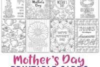 Mother's Day Coloring Cards | 8 Pack | Mothers Day Card regarding Mothers Day Card Templates