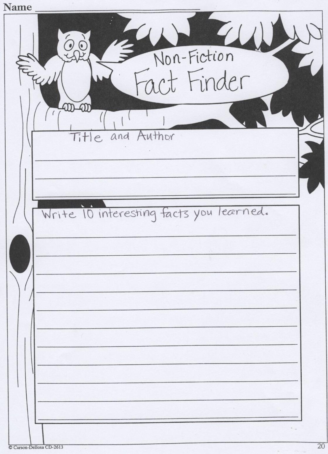 example of nonfiction book report