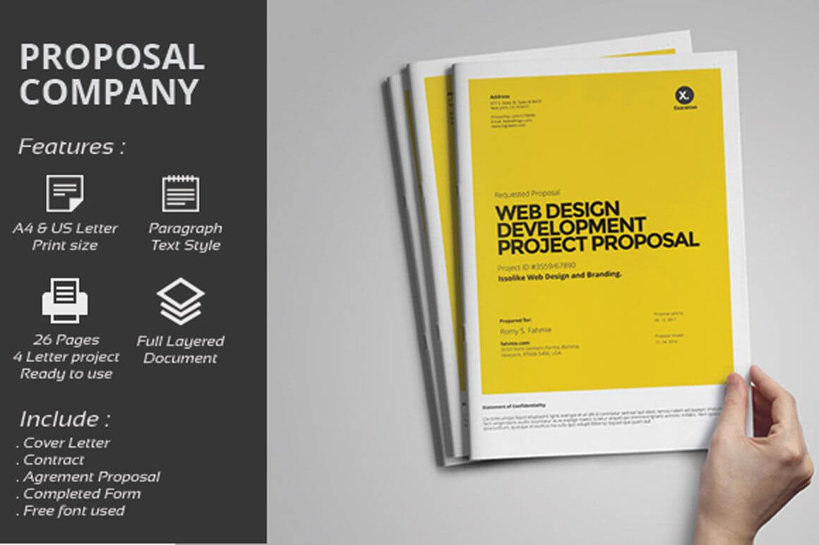 Ms Word Project Proposal Brochure Template | Web Design With Regard To Free Business Proposal Template Ms Word