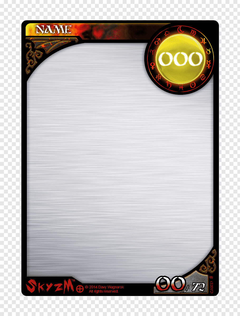 Multicolored Game Card Template, Template Collectable For Blank Magic Card Template