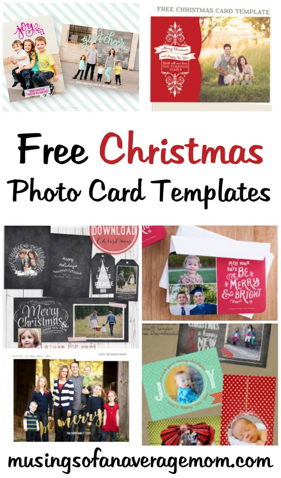 Musings Of An Average Mom: Free Photo Christmas Card Templates Pertaining To Free Christmas Card Templates For Photographers