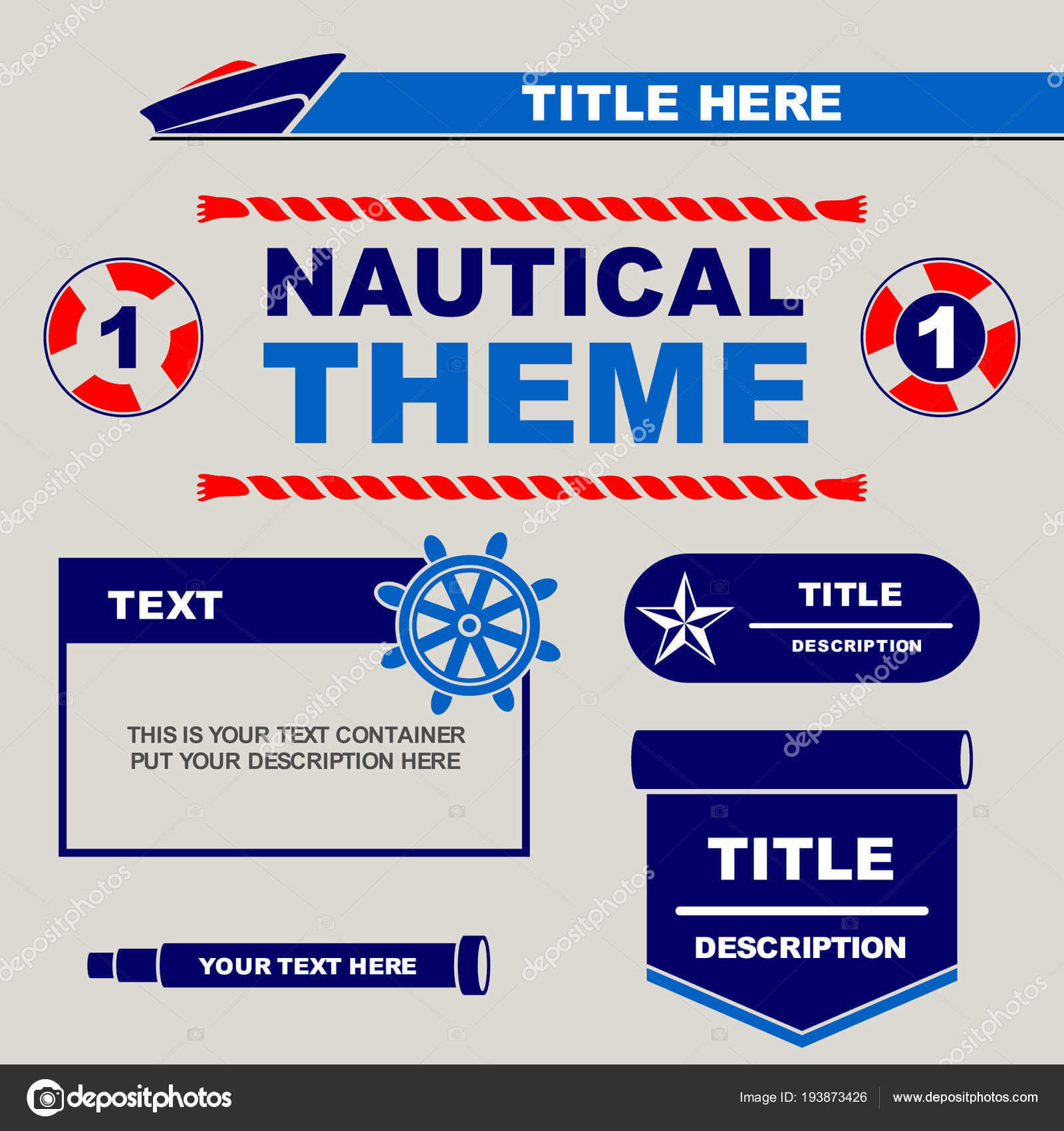 Nautical Theme Design Template You Can Use Flyers Banner Within Nautical Banner Template
